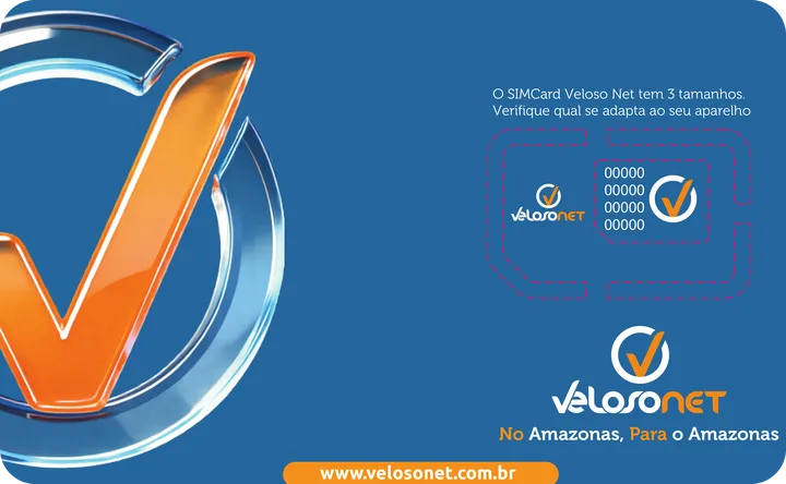 Cartão do chip Veloso NET